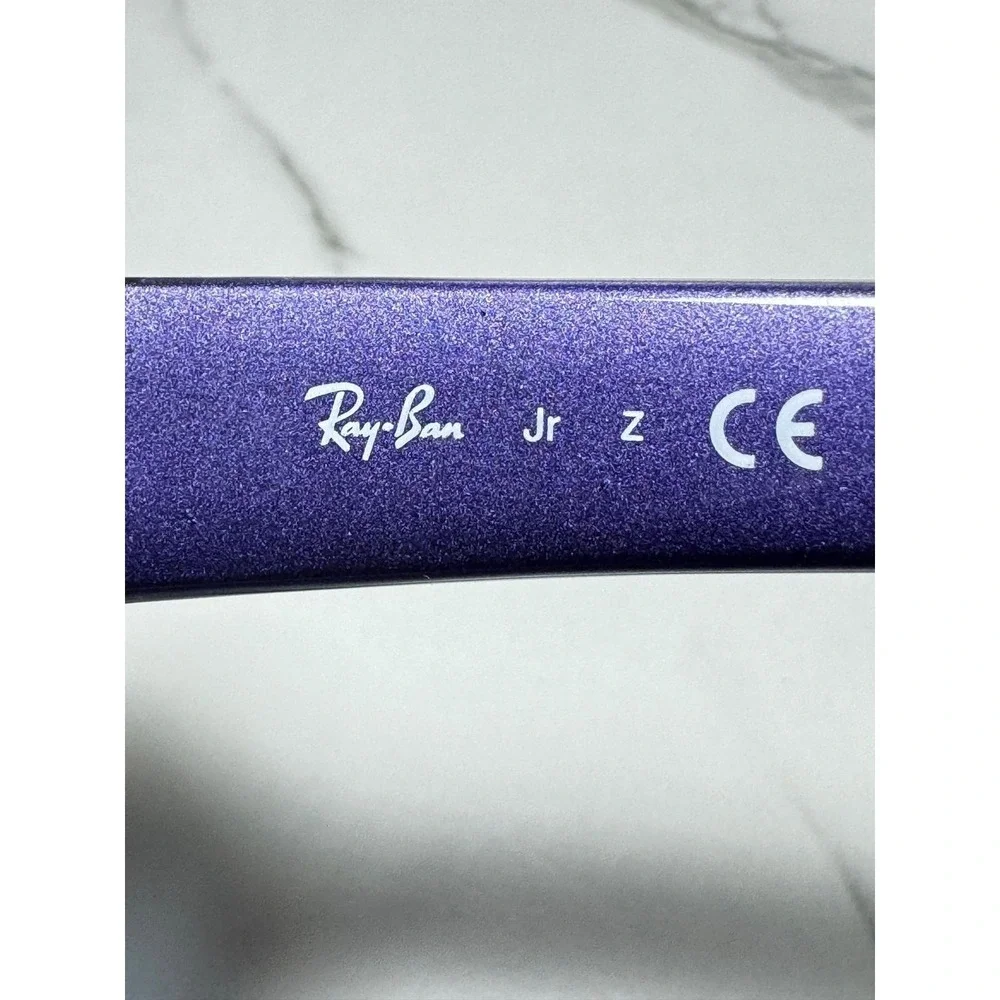 Ray-Ban Junior RJ9034S Purple Glitter Sunglasses Blue Lens Kids 49-15-120